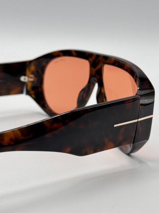 Pilot Sunglasses Bronson Unisex Black Frame Orange Red Lense Oversized Unbranded Bronson aviator sunglasses in brown - Tom Ford | Mytheresa main image 4